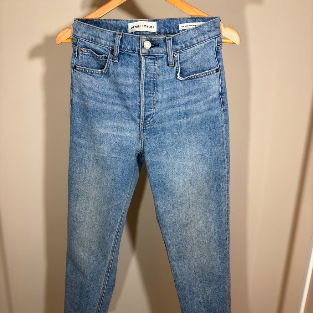 Aritzia Denim Forum The Arlo Hi-Rise Straight Jean